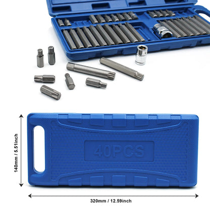 Dimensions coffret embout pour visseuse et tournevis