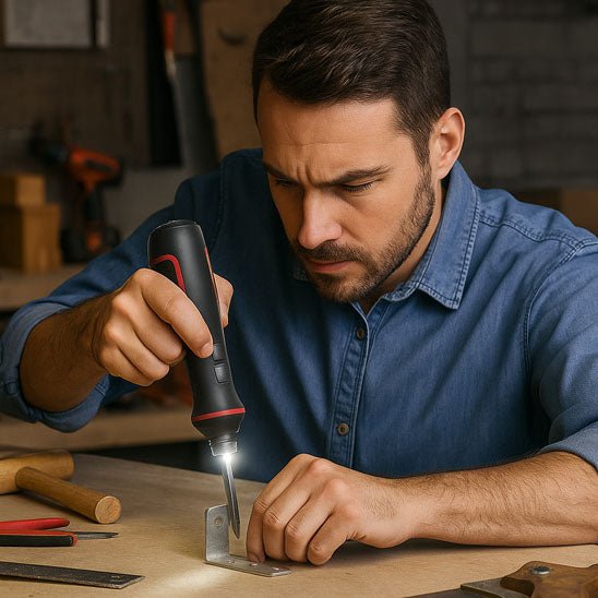 tournevis electrique avec lumiere pour eclairer son travail